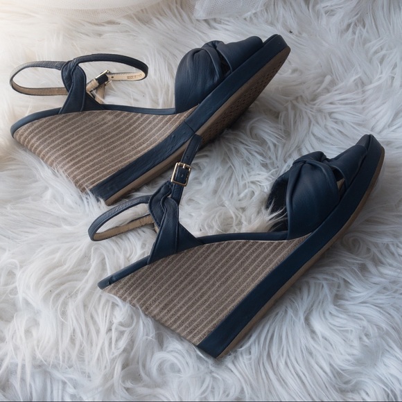 GEOX Respira Roxy Wedge Women's Blue Leather - Picture 5 of 13